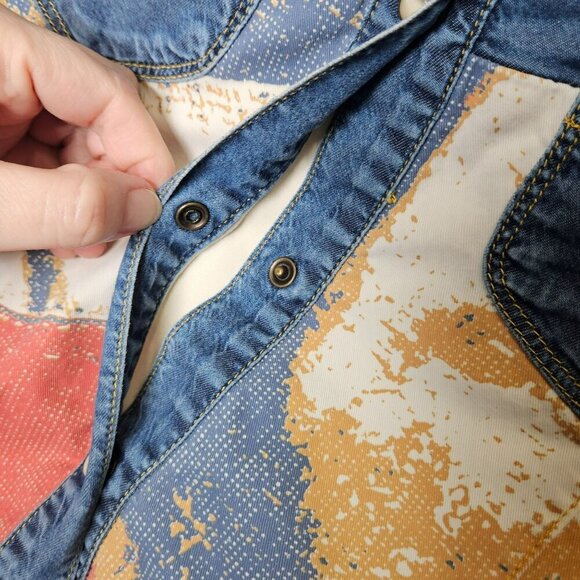 Vivienne Westwood‎ Anglomania Denim Shirt M Western Rodeo Artsy Art you Wear - Picture 10 of 13